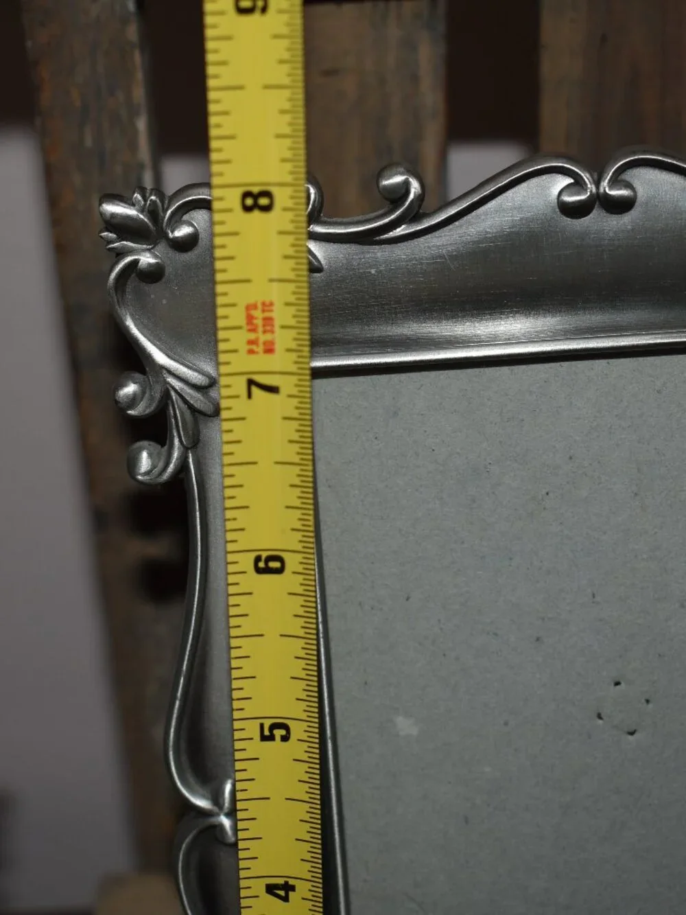 Vintage Barnes Of Boston Victorian Gothic Silver Pewter Ornate Picture Frame
